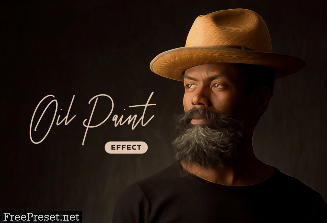 Oil Paint Photo Effect Mockup 365059610