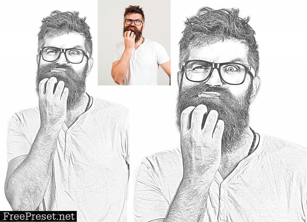 Pro Sketch Photoshop Action 26522055