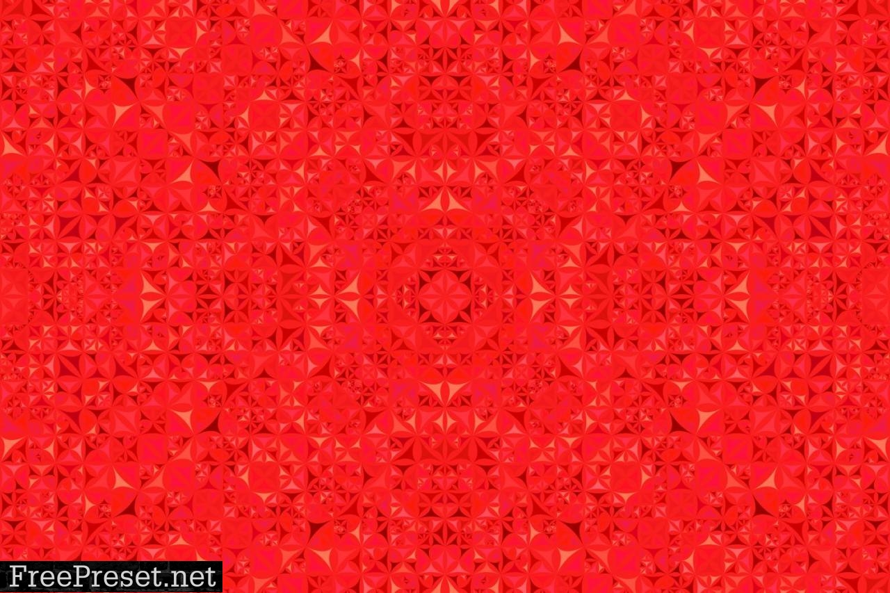 Red Seamless Kaleidoscope Pattern