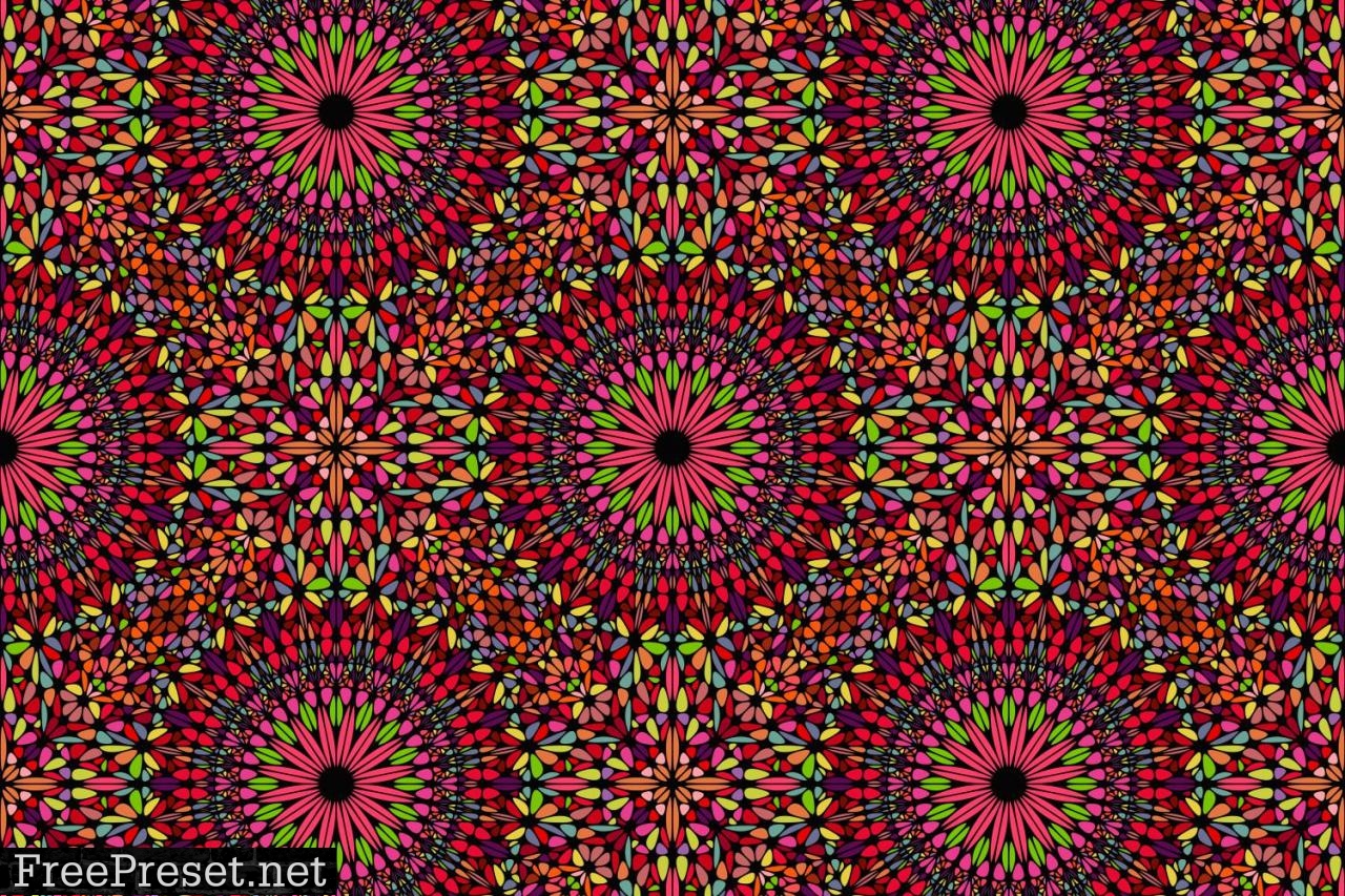 Seamless Floral Mandala Pattern