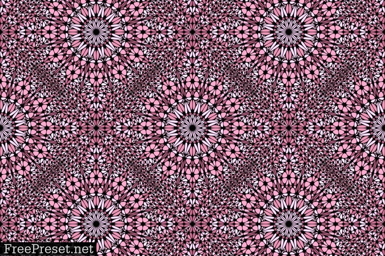 Seamless Pink Mandala Pattern