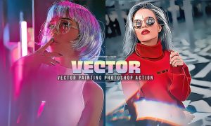 Vector Painting Photoshop Action VRBSFCG