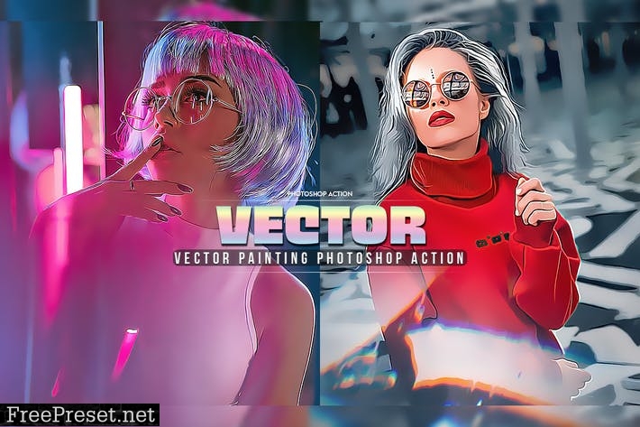 Vector Painting Photoshop Action VRBSFCG