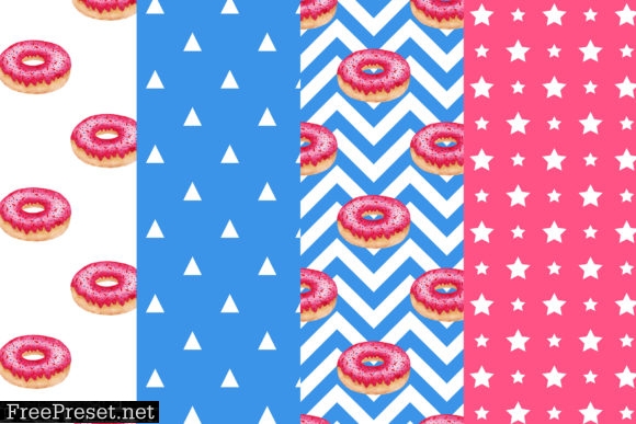 Waterclor Donut Digital Papers