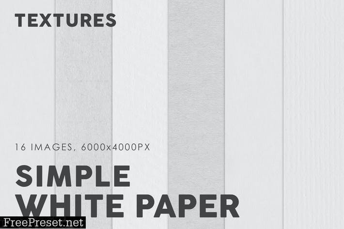 White Simple Paper Textures 4WFFCWV