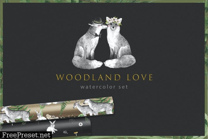 WOODLAND LOVE watercolor set ANBW7R5