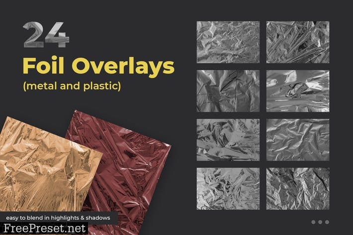 24 Foil Overlay Textures 6WMALUJ