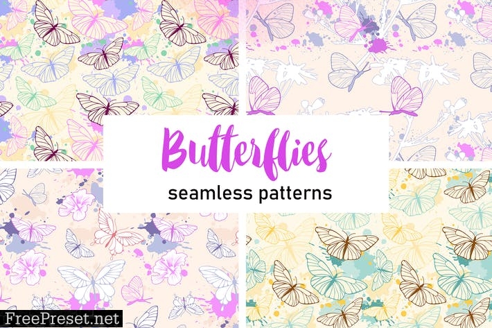 Butterfly Seamless Patterns UW9UGRM