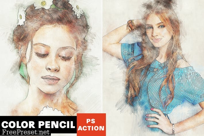 Color Pencil Photoshop Action  VL2LZE6