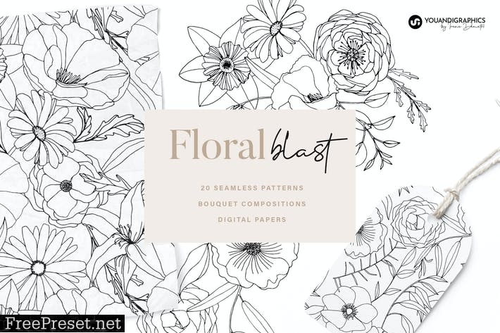 Floral Blast Patterns and Bouquets HSWHA5S