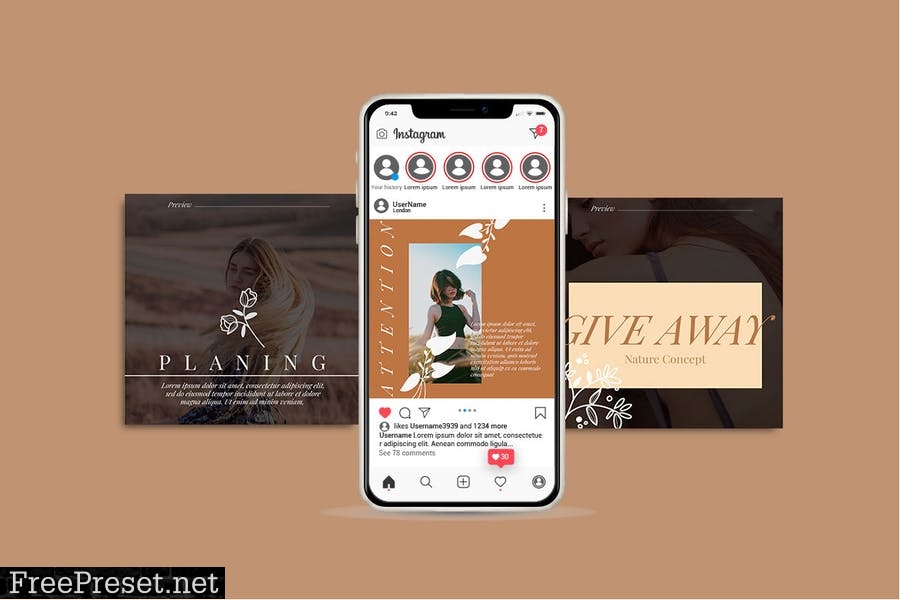 NATURE CONCEPT - INSTAGRAM TEMPLATE DZKHVZG