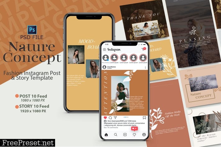 NATURE CONCEPT - INSTAGRAM TEMPLATE DZKHVZG