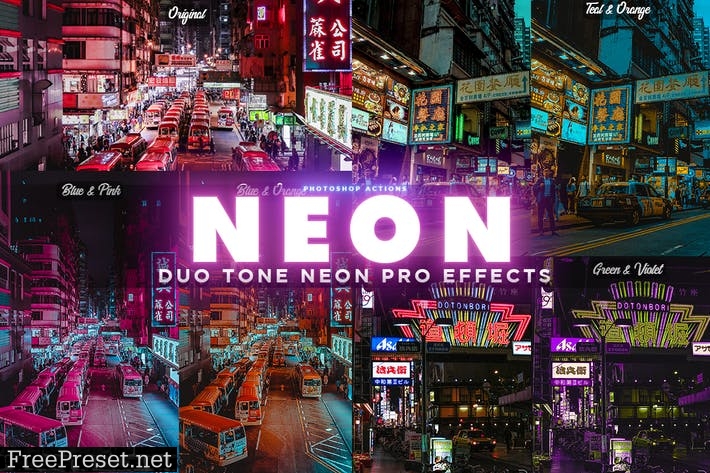 NEON PRO Photoshop Actions DC7THRP