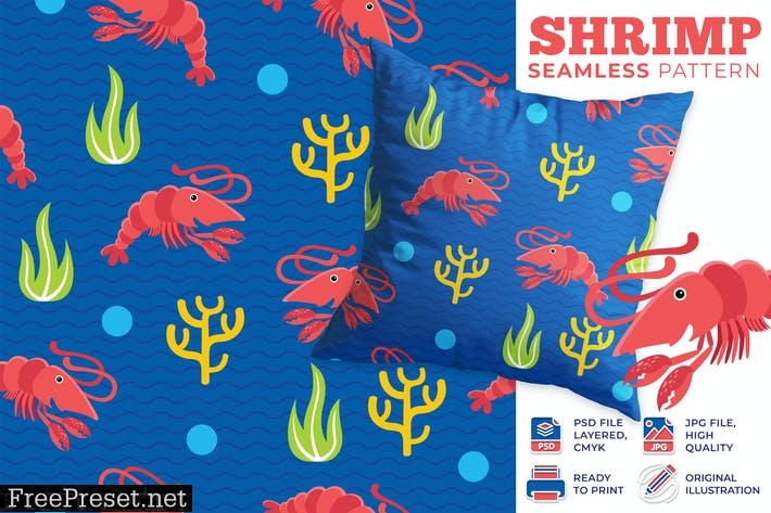 Shrimp Seamless Pattern Q3P3DHX