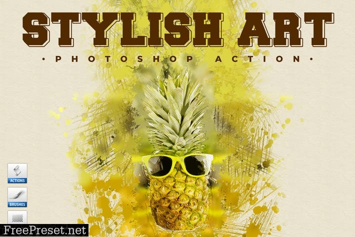 Stylish Art - Watercolor Photoshop Action 5GUBVVD