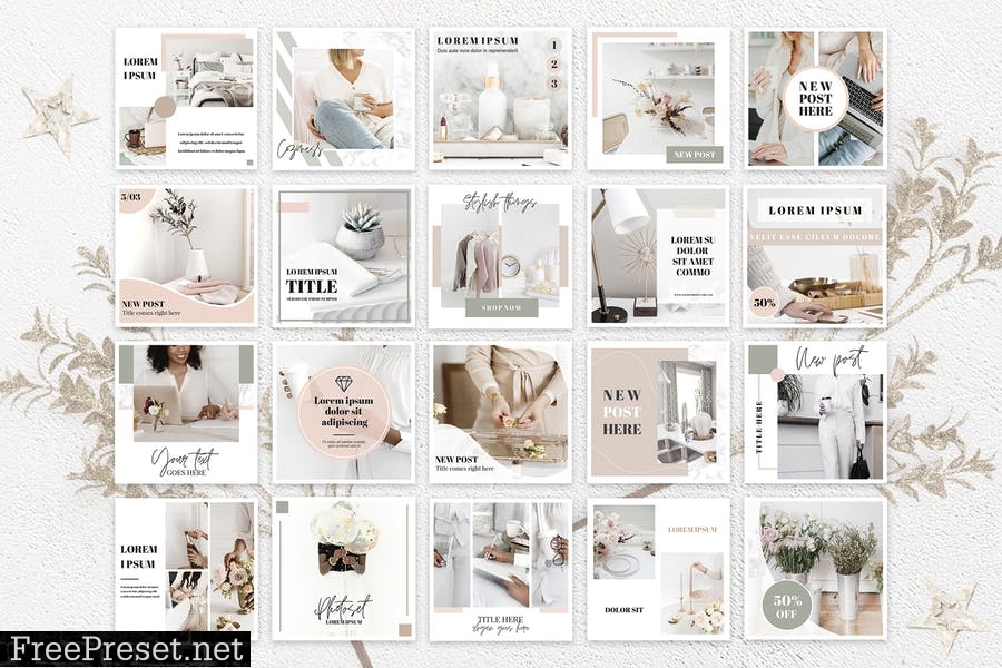 20 Feminine Instagram Templates 4FQRZ5C