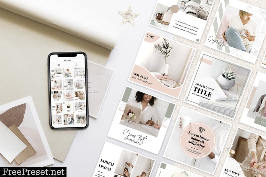 20 Feminine Instagram Templates 4FQRZ5C