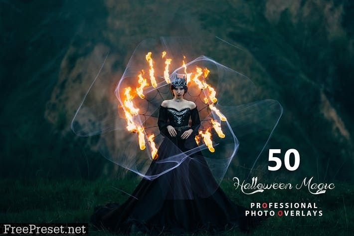 50 Halloween Magic Photo Overlays H8MABLX