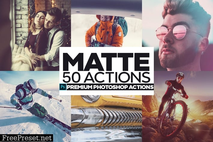 50 Matte Photoshop Actions U3PN9ZN