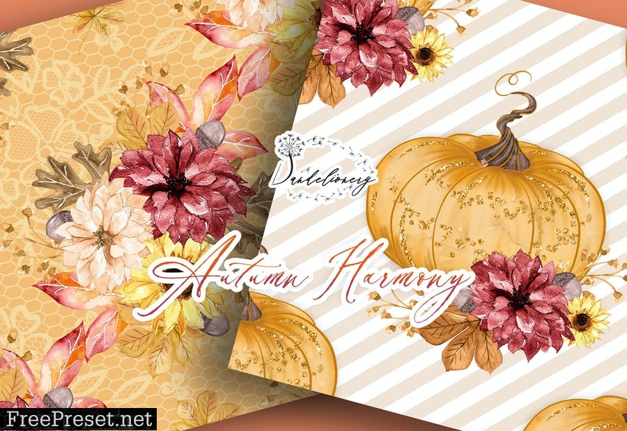 Autumn Harmony digital paper pack LQL27NQ