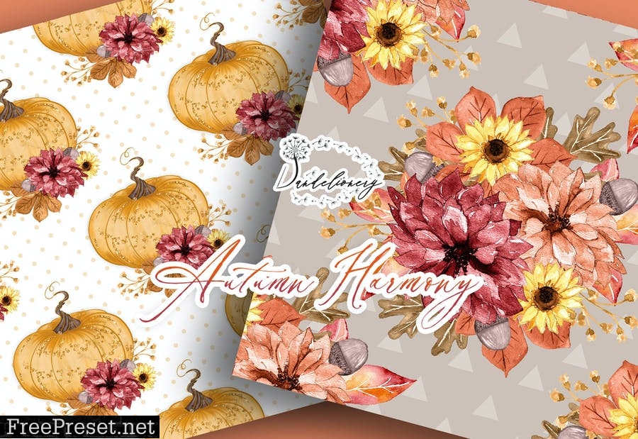 Autumn Harmony digital paper pack LQL27NQ