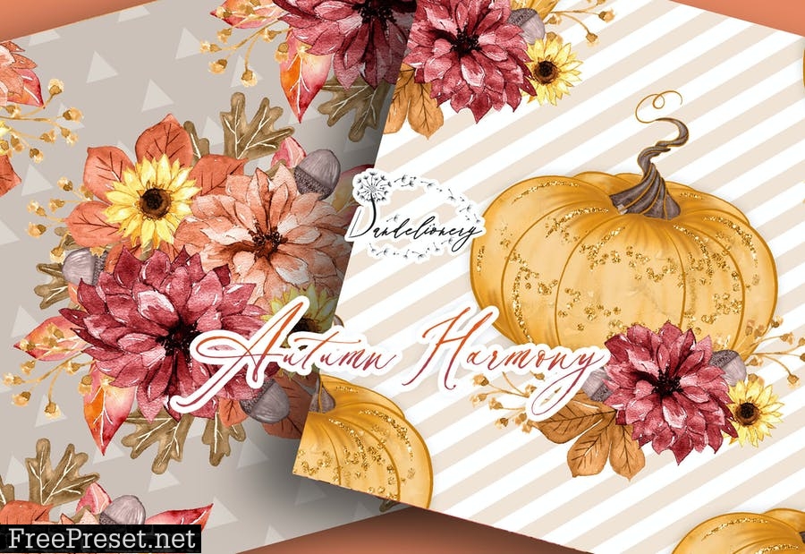 Autumn Harmony digital paper pack LQL27NQ