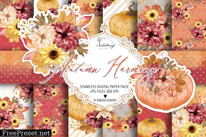 Autumn Harmony digital paper pack LQL27NQ