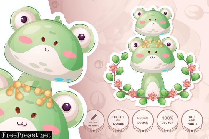 Cute frog animal - seamless animal XPD2MC8