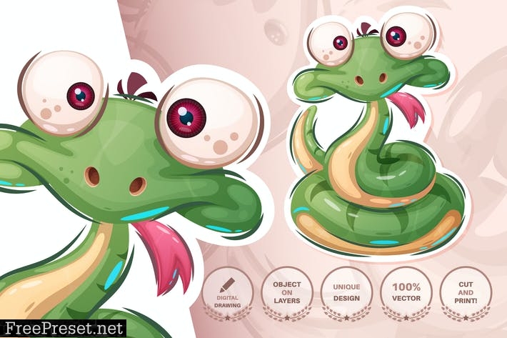 Cute snake - seamless pattern 6HMTDCD