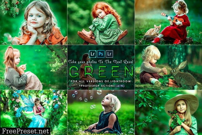 Green Tones ( presets and Actions ) 472UPBR