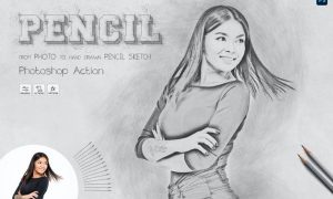 Pencil Sketch - Photoshop Action 7CKKBAE