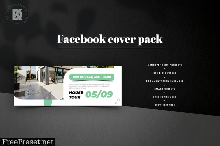 Real Estate Facebook Cover Pack T8QBC2A