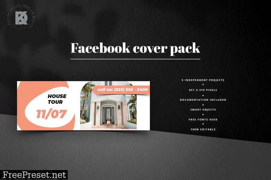 Real Estate Facebook Cover Pack T8QBC2A