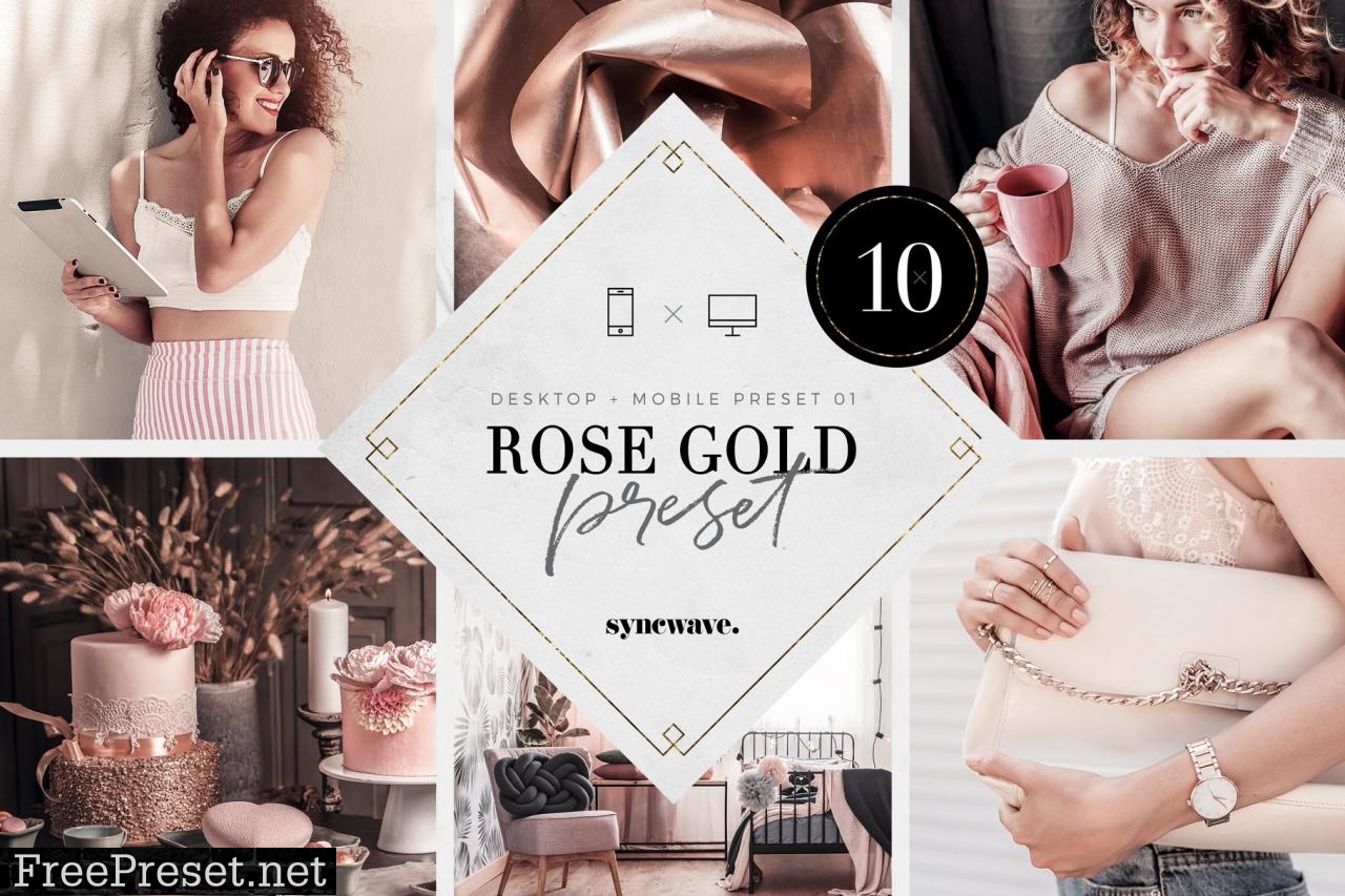 Rose Gold Lightroom Presets Bundle 5251326