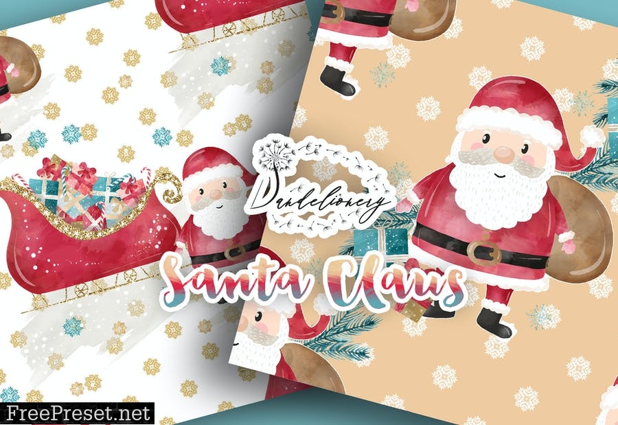 Santa Claus digital paper pack SW2JMQ2