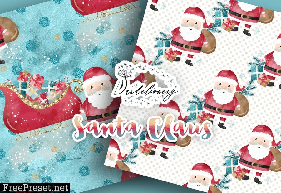 Santa Claus digital paper pack SW2JMQ2