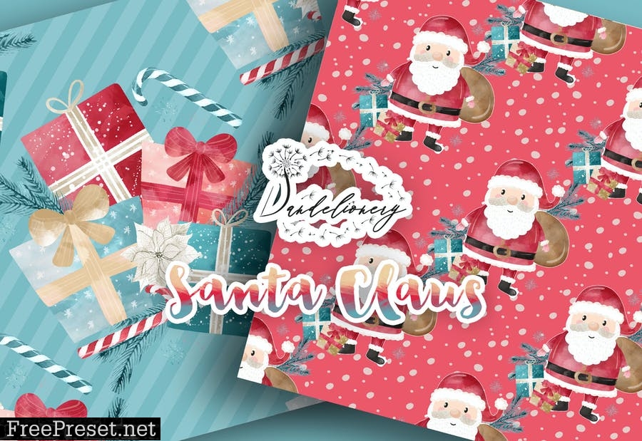 Santa Claus digital paper pack SW2JMQ2