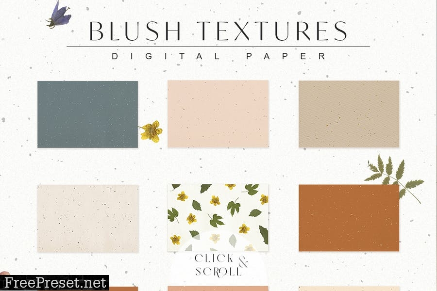 30 Blush Craft Paper Textures PFKRVW8