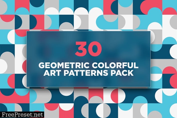 30 Geometric Colorful Art Patterns Pack