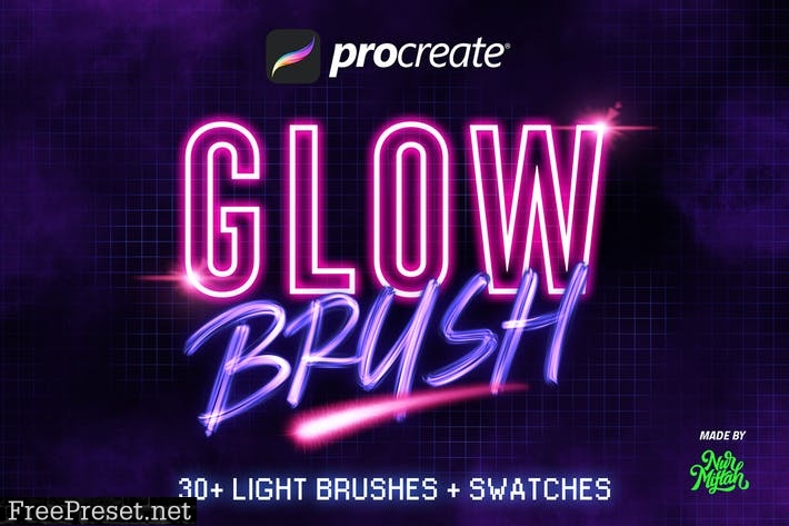 free glow brushes procreate