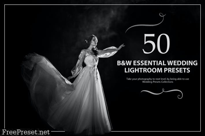 50 B&W Essential Wedding Lightroom Presets