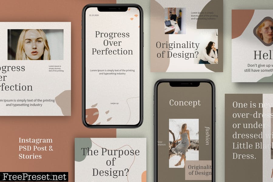 Albina - Post & Story Instagram Template Vol.1 HHAX8SX