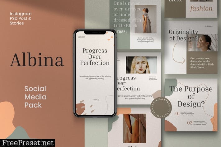 Albina - Post & Story Instagram Template Vol.1 HHAX8SX