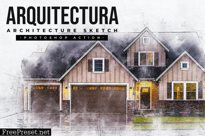 Arquitectura - Architecture Sketch Photoshop Action 58KKUGY