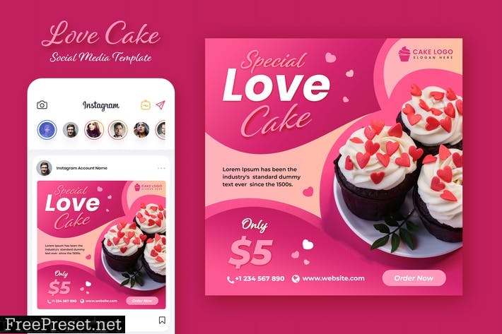 Bakery and Cupcake Social Media Template Y55VTKU