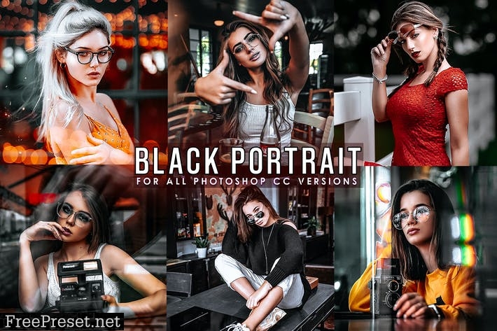 Black Tones Portrait Photoshop Actions 2H768VG