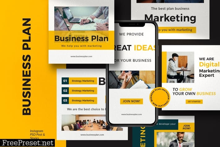 Business Plan - Post & Story Instagram Vol. 2