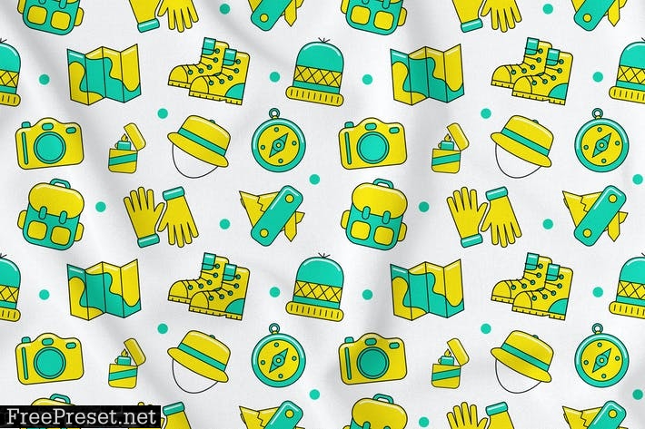 Camping Seamless Pattern Vol. 1 FGJNZC3