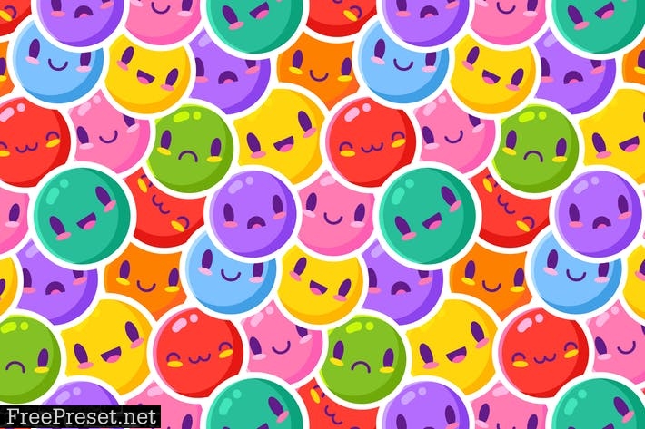 Colorful Emoticon Pattern FSCPE7F