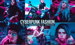 Cyberpunk - Neon Lights Photoshop Actions